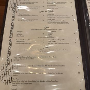 Brick House Restaurant & Lounge - Menu - Italian Near Me - Lodi, California