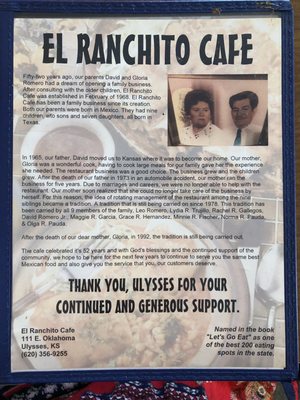 Menu photo 1 El Ranchito Cafe Ulysses, KS Menu photo 1 El Ranchito Cafe Ulysses, KS