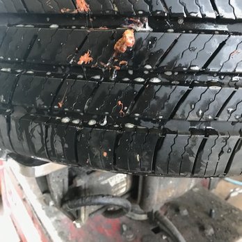 Mavis Discount Tire - Hard to see but tire has two plugs and still leaks. You can see tire is pretty new. - Tires Near Me - Smithtown, New York Mavis Discount Tire - Hard to see but tire has two plugs and still leaks. You can see tire is pretty new. - Tires Near Me - Smithtown, New York