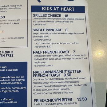 Fika - Kids menu - Breakfast & Brunch Near Me - Grand Rapids, Michigan