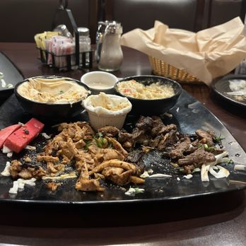 Almaza - Mixed Shawarma plate with Hummus and Baba Ghannouj...should have taken the photo before we attacked the meal!!! - Mediterranean Near Me - Los Angeles, California Almaza - Mixed Shawarma plate with Hummus and Baba Ghannouj...should have taken the photo before we attacked the meal!!! - Mediterranean Near Me - Los Angeles, California