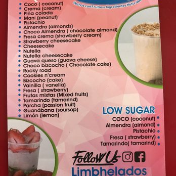 Limbhelados - All the available flavors - Ice Cream & Frozen Yogurt Near Me - Kissimmee, Florida