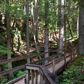 Twin Falls Trailhead - Bridge above the upper falls - Hiking Near Me - North Bend, Washington