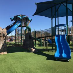 Great park. Shade everywhere. Kids are having a blast.