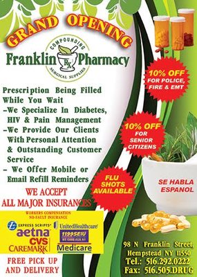 Franklin Rx Pharmacy, 98 N Franklin St, #B, Hempstead, NY