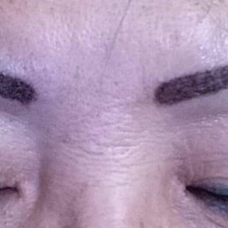 My eyebrows after Donna was done. From no brows to beautiful brows. I still need to go in for the touch up.
