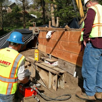 Maloney Construction - Pull test to verify the capacity of the Helical pier we installed. - Foundation Repair Near Me - Novato, California Maloney Construction - Pull test to verify the capacity of the Helical pier we installed. - Foundation Repair Near Me - Novato, California