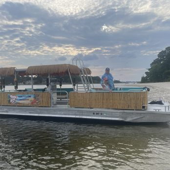 Hampton Roads Boat Company - 30 by 15 feet tiki boat down the hatch had lots of room for our family and coolers - Boat Tours Near Me Hampton Roads Boat Company - 30 by 15 feet tiki boat down the hatch had lots of room for our family and coolers - Boat Tours Near Me