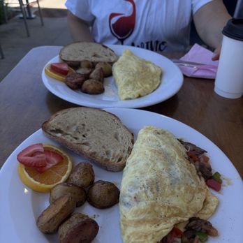 In House Cafe - Mexican omelette in the front Mediterranean Omelette in back - Cafes Near Me - Brighton, Massachusetts