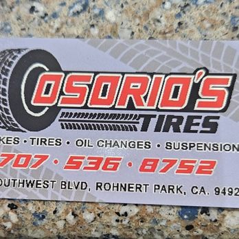 Osorio’s Tires - Business Card - Auto Repair Near Me - Rohnert Park, California Osorio’s Tires - Business Card - Auto Repair Near Me - Rohnert Park, California