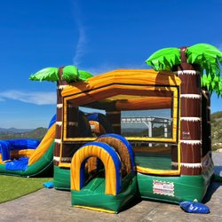 San Diego Bounce - Very popular Palm Tree Paradise combo bounce house with slide