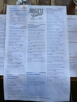 Menu photo 5 Brigitte Bistro Petaluma, CA Menu photo 5 Brigitte Bistro Petaluma, CA