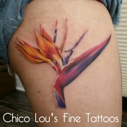 Chico Lou's Fine Tattoos - Bird of Paradise Flower