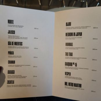 Minimal Cocktail Bar - Cocktail menu - Cocktail Bars Near Me - Tijuana, BCN