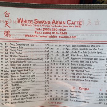 White Swans Asia Cafe - Menu December 2021 - Chinese Near Me - Rochester, New York White Swans Asia Cafe - Menu December 2021 - Chinese Near Me - Rochester, New York