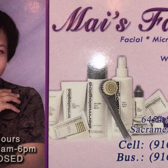Mai's Facial - Business Card - Estheticians Near Me - Sacramento, California