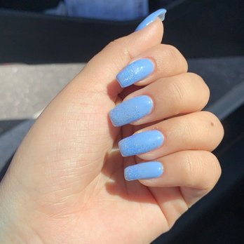 it’s a nail thing - Ombré glitter nails with my favorite color these are all my natural nails!! - Nail Technicians Near Me - Downey, California