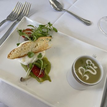 Courtyard Tea Room - Celery soup with burrata - Tea Rooms Near Me - Boston, Massachusetts
