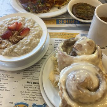 Ann Sather Restaurant & Catering - 2 Homemade Cinnamon Rolls and Bacon Cheddar Potato Pancakes - Scandinavian Near Me - Chicago, Illinois Ann Sather Restaurant & Catering - 2 Homemade Cinnamon Rolls and Bacon Cheddar Potato Pancakes - Scandinavian Near Me - Chicago, Illinois