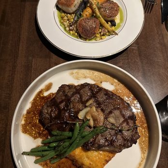 Scholar - Seared scallops and ribeye - Wine Bars Near Me - Grand Rapids, Michigan