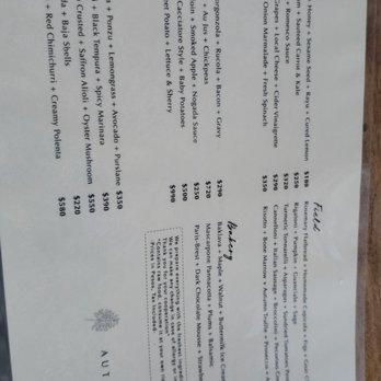 Picaro - Menu - Signature Cuisine Near Me - Cabo San Lucas, BCS
