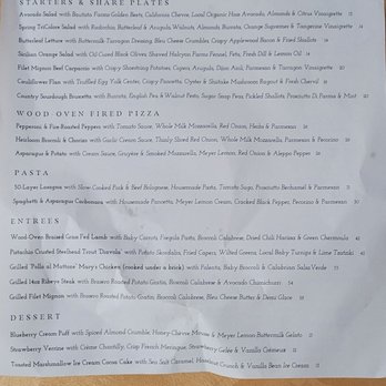 Ember - April 2022 menu - New American Near Me - Arroyo Grande, California