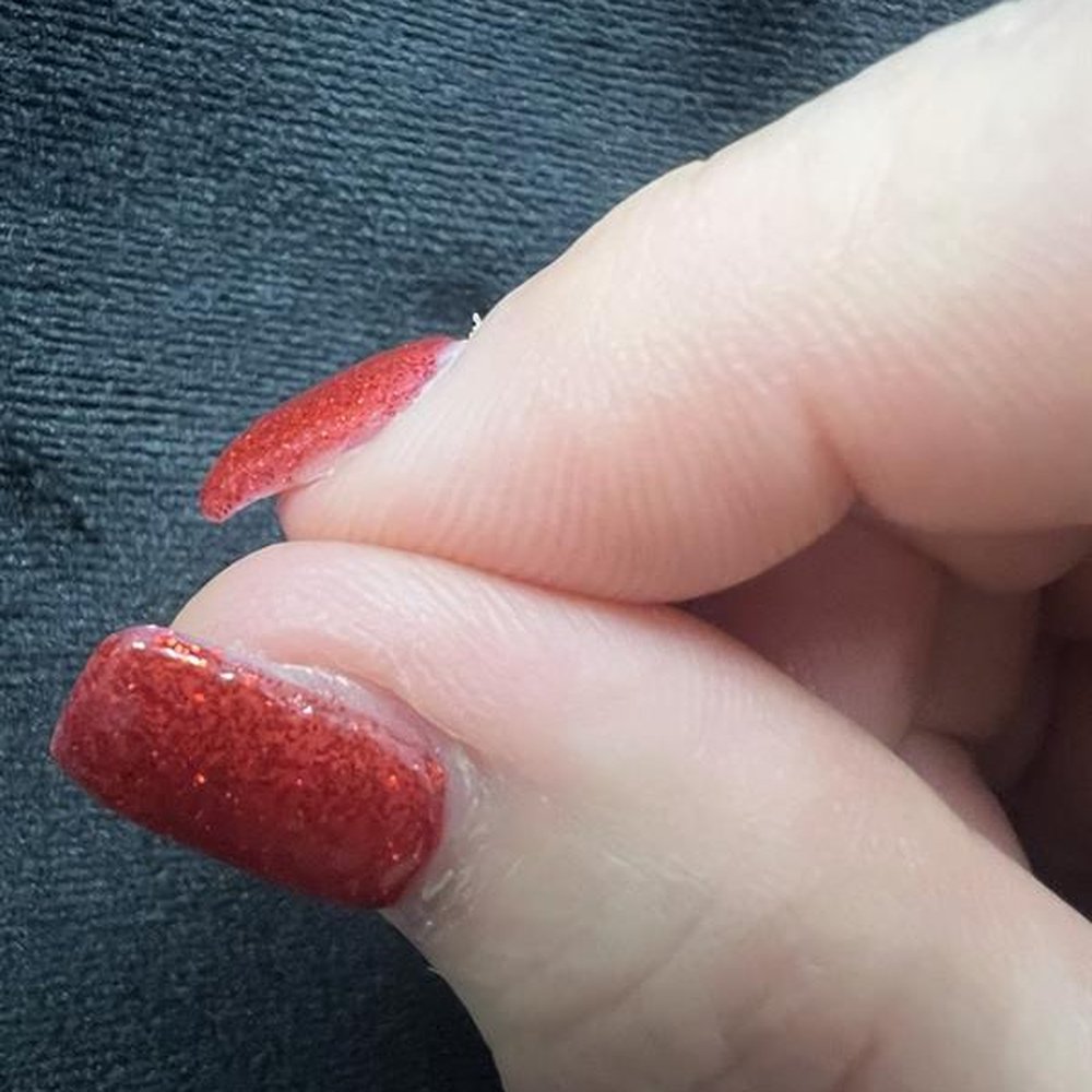 Diamond Nails - Edges are still white. - Nail Salons Near Me - Cullman, Alabama
