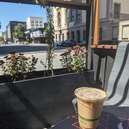 Honey lavender latte, iced
