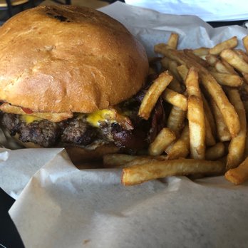 Rail House Pub & Grill - Cheese burger with crispy fries - Gastropubs Near Me - Gridley, California