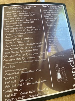 Menu photo 2 Rita's New Mexican Restaurant Belen, NM