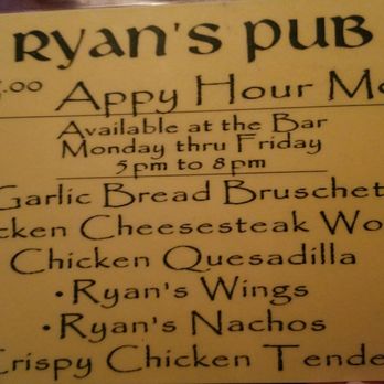 Ryan's Pub - Weekday happy hour food specials. - Bars Near Me - West Chester, Pennsylvania Ryan's Pub - Weekday happy hour food specials. - Bars Near Me - West Chester, Pennsylvania
