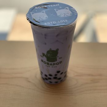 BoBaPoP - Taro milk tea with black boba - Coffee & Tea Near Me - San Gabriel, California