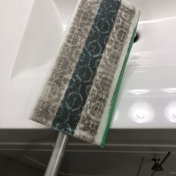 Garnsey Bros Rentals - A Swiffer wet pad after my first pass on a roughly 8 ft. square area of the floor.