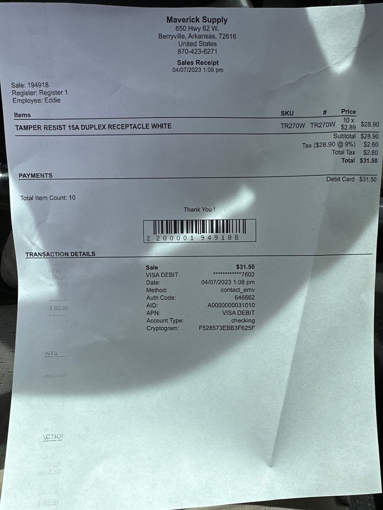 Slide of Maverick Supply