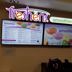 Freshens Smoothies - Menu