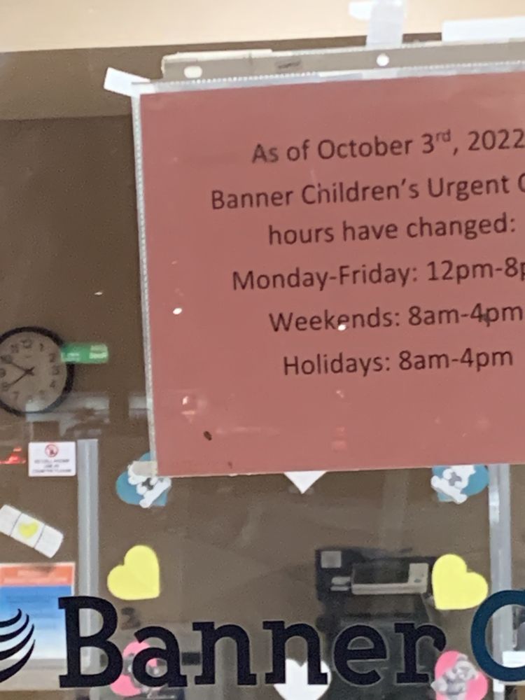 BANNER CHILDREN’S URGENT CARE Updated September 2024 15 Photos & 45