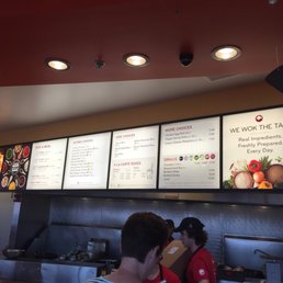 Menu with calorie info Menu with calorie info
