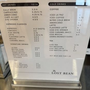 The Lost Bean Roastery - Menu - Coffee & Tea Near Me - Orange, California The Lost Bean Roastery - Menu - Coffee & Tea Near Me - Orange, California