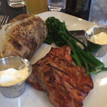 Fernweh Distilling Co. - Pork special with baked potato and broccolini. - Distilleries Near Me - Hermann, Missouri Fernweh Distilling Co. - Pork special with baked potato and broccolini. - Distilleries Near Me - Hermann, Missouri