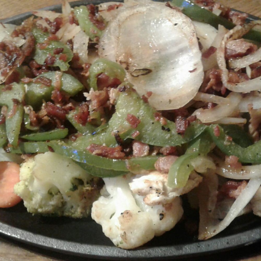 Pancho's Mexican Grill - Javiers Special fajitas *usually comes with squash and zucchini Great vegetarian option (w/o bacon or chicken obv) - Mexican Near Me - Knoxville, Tennessee