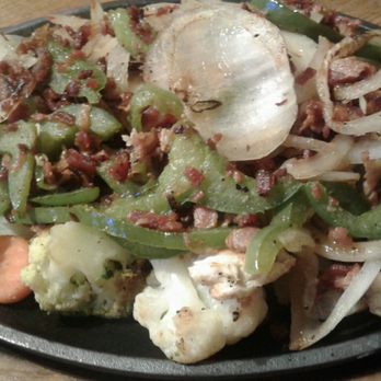 Pancho's Mexican Grill - Javiers Special fajitas *usually comes with squash and zucchini Great vegetarian option (w/o bacon or chicken obv) - Mexican Near Me - Knoxville, Tennessee