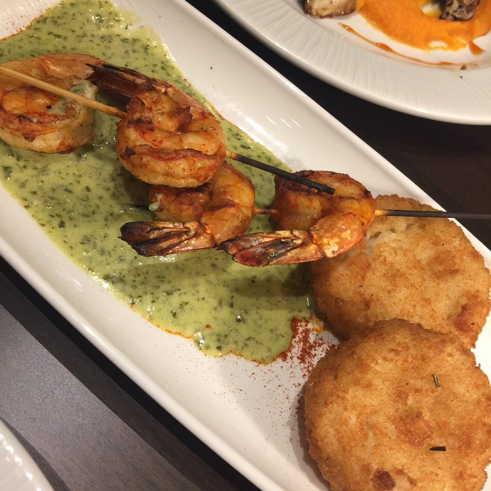 Richard's - Grilled Shrimp and Risotto Cake Appetizer - Italian Near Me - Boise, Idaho Richard's - Grilled Shrimp and Risotto Cake Appetizer - Italian Near Me - Boise, Idaho