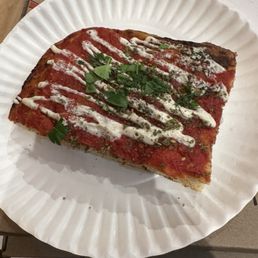 Tomato pie slice Tomato pie slice