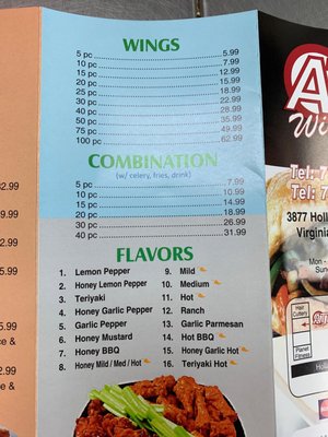 Menu photo 1 ATL WINGS Virginia Beach, VA