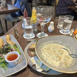 Girvans Restaurant - Cullen Skink and tempura chicken with sweet chili dipping sauce!