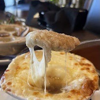 J Bistro Downtown - O so yummy French onion soup. - New American Near Me - Sandusky, Ohio