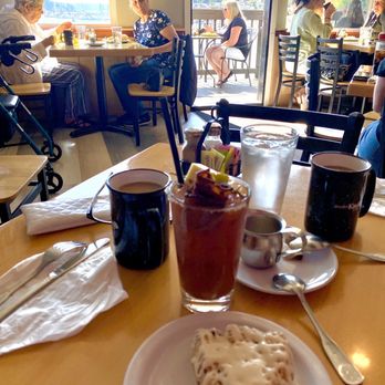 Devoted Kiss Cafe - Delicious fresh scone, this was apple/cranberry. Great with the robust house coffee.  Bloody Mary we shared, spicy but in good way. - Breakfast & Brunch Near Me - Gig Harbor, Washington