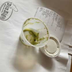 Don Rigo - Tiny soufflé cup of sour cream and small order of guacamole.