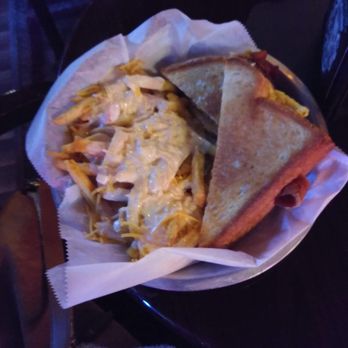 SpookEasy Lounge - Breakfast Sammich with cheese fries. Breakfast of champions! - Tea Rooms Near Me - Tampa, Florida