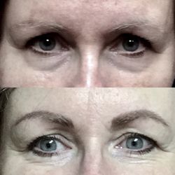 Soft Strokes Permanent Makeup - Before and after eyebrows